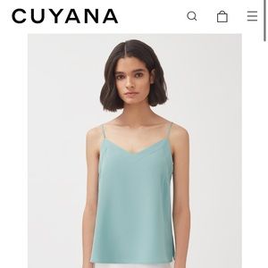 Cuyana sea foam silk cami size small nwt